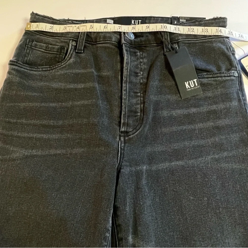 Kut From The Kloth Rosa High-Rise Crop Straight Leg Size 6